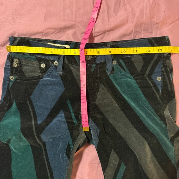 AG Adriano Goldschmied Legging Super Skinny Corduroy Pants Blue 24R Maximalist - Picture 7 of 16